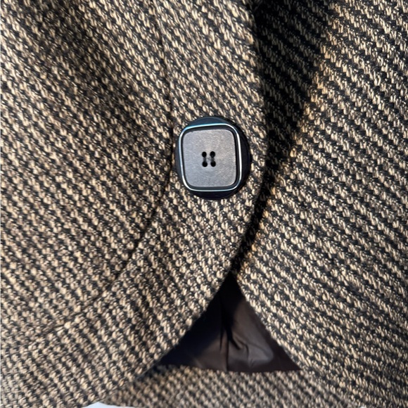 Women's Brown 3/4 Cropped Blazer - Picture 3 of 6